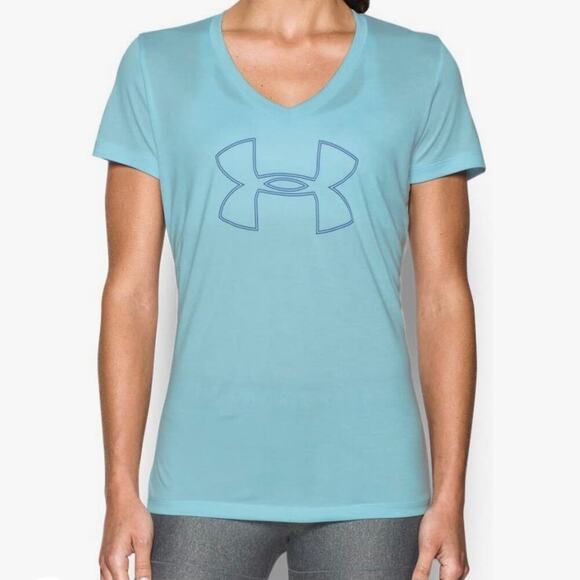 Under Armour Women's Tech Twist Branded V-Neck Tee SM/P NWT - Picture 5 of 9